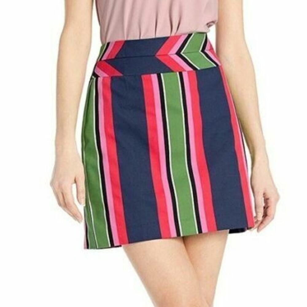 Trina Turk Free Time Skirt Womens Size 4 Green Blue Pink Colorful Bold Career